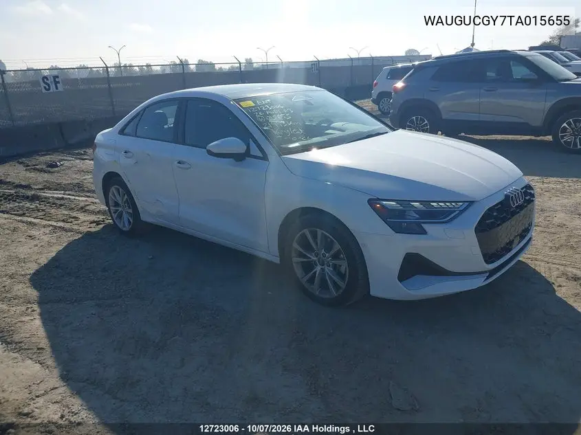 AUDI A3 2026, VIN WAUGUCGY7TA015655