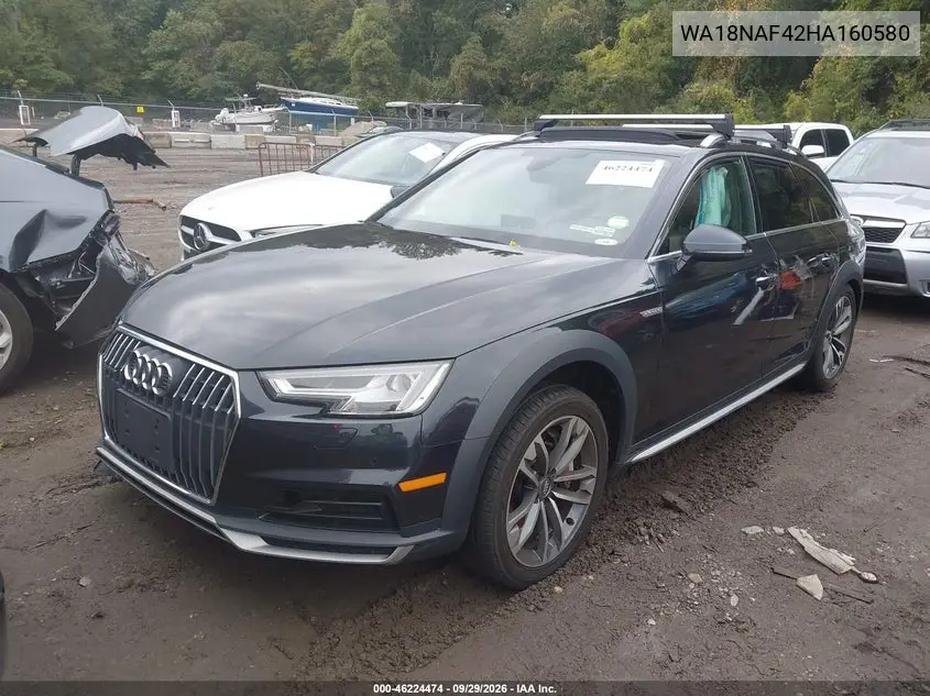2017 AUDI A4 ALLROAD VIN WA18NAF42HA160580 — фото 2