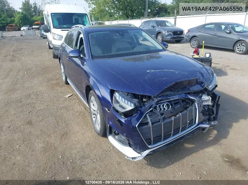AUDI A4 ALLROAD 2023, VIN WA19AAF42PA065550