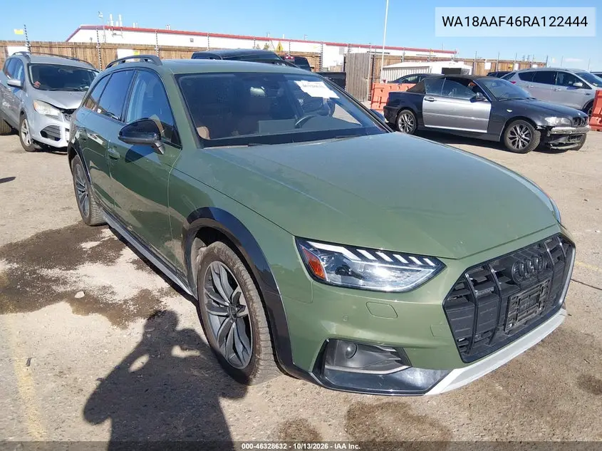 AUDI A4 ALLROAD 2024, VIN WA18AAF46RA122444