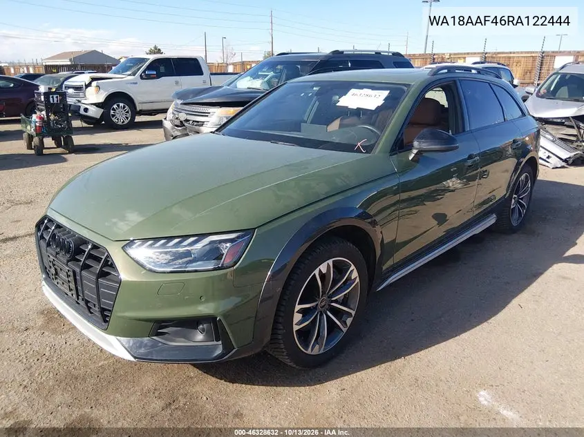 2024 AUDI A4 ALLROAD VIN WA18AAF46RA122444 — фото 2
