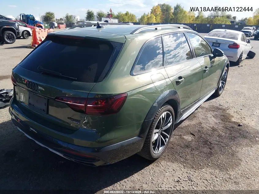 2024 AUDI A4 ALLROAD VIN WA18AAF46RA122444 — фото 4