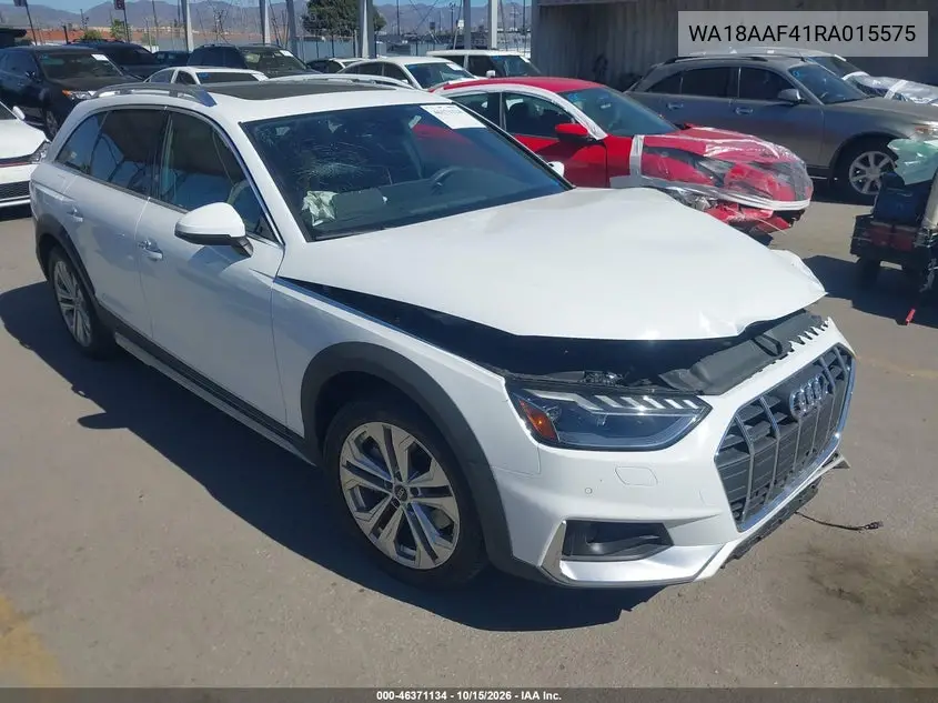 AUDI A4 ALLROAD 2024, VIN WA18AAF41RA015575