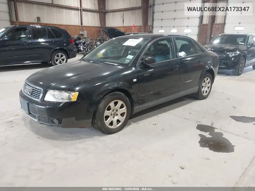 2002 AUDI A4 VIN WAULC68EX2A173347 — фото 2
