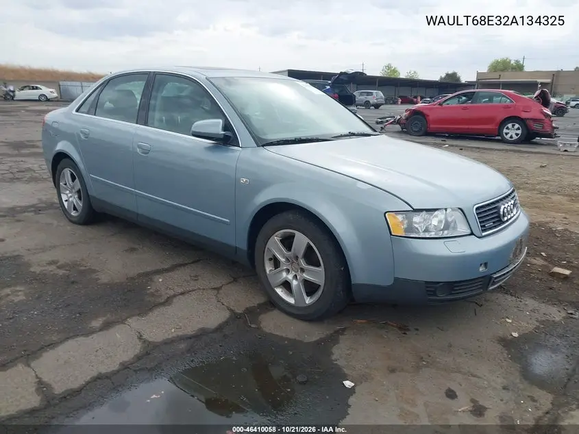 AUDI A4 2002, VIN WAULT68E32A134325