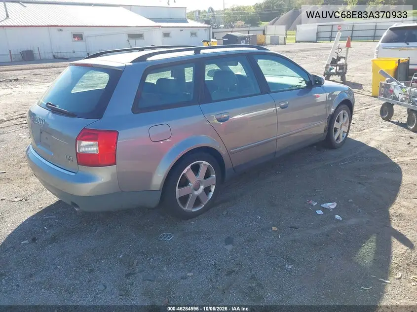 2003 AUDI A4 VIN WAUVC68E83A370933 — фото 4