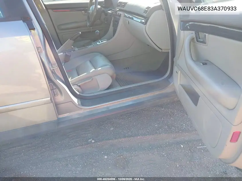 2003 AUDI A4 VIN WAUVC68E83A370933 — фото 5