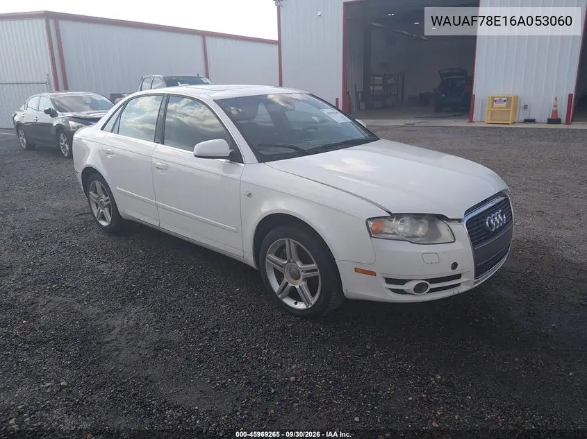 AUDI A4 2006, VIN WAUAF78E16A053060