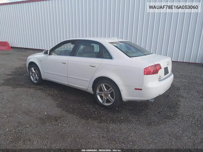 2006 AUDI A4 VIN WAUAF78E16A053060 — фото 3
