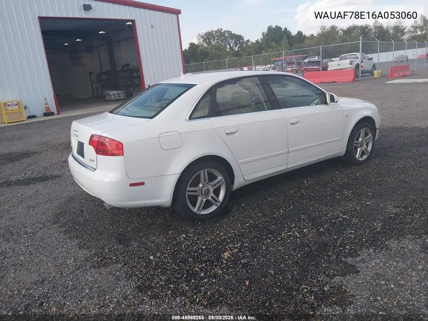 2006 AUDI A4 VIN WAUAF78E16A053060 — фото 4