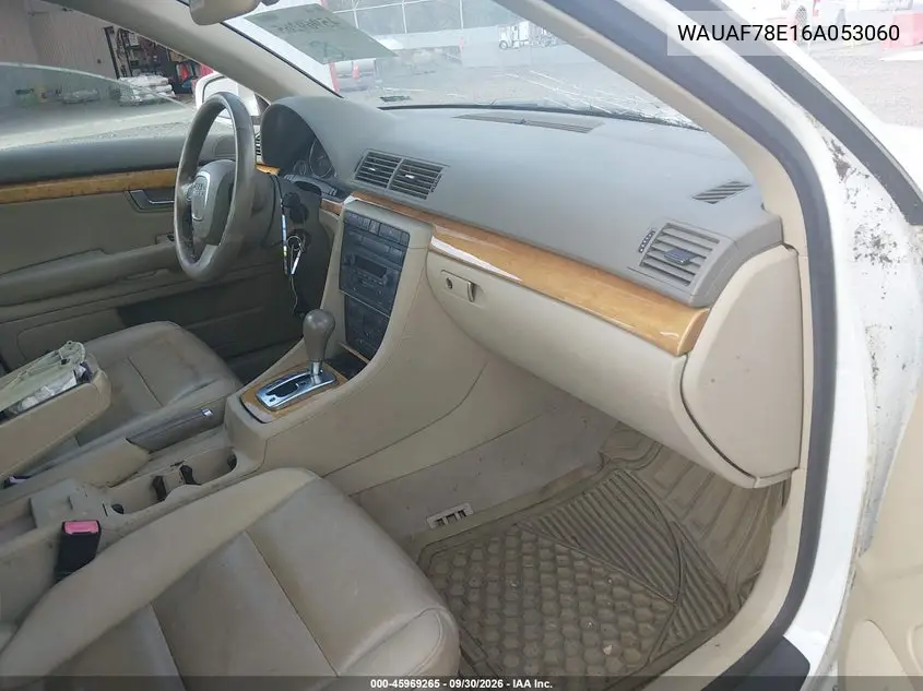 2006 AUDI A4 VIN WAUAF78E16A053060 — фото 5