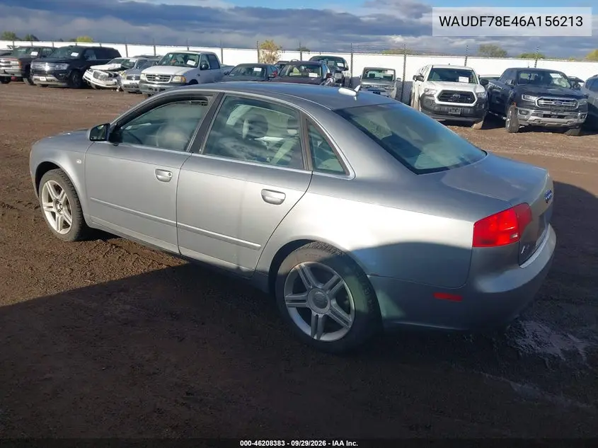 2006 AUDI A4 VIN WAUDF78E46A156213 — фото 3