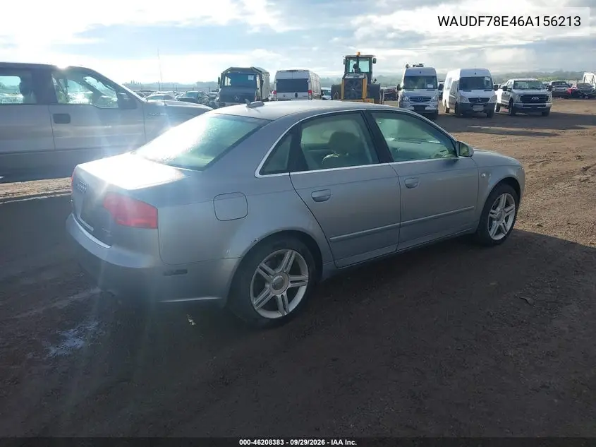 2006 AUDI A4 VIN WAUDF78E46A156213 — фото 4