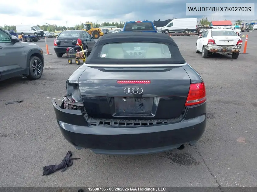 2007 AUDI A4 VIN WAUDF48HX7K027039 — фото 16