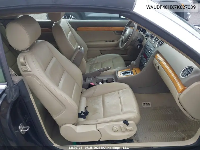 2007 AUDI A4 VIN WAUDF48HX7K027039 — фото 5