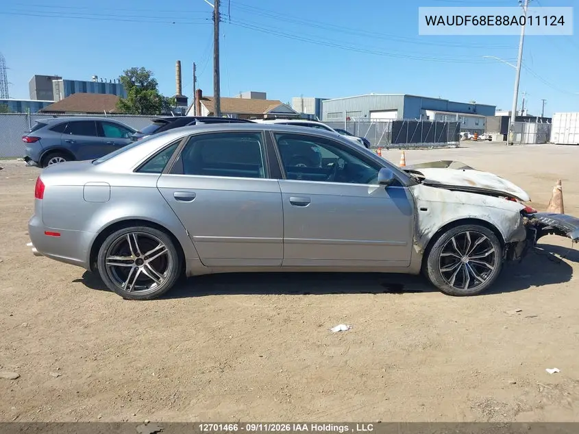 2008 AUDI A4 VIN WAUDF68E88A011124 — фото 14