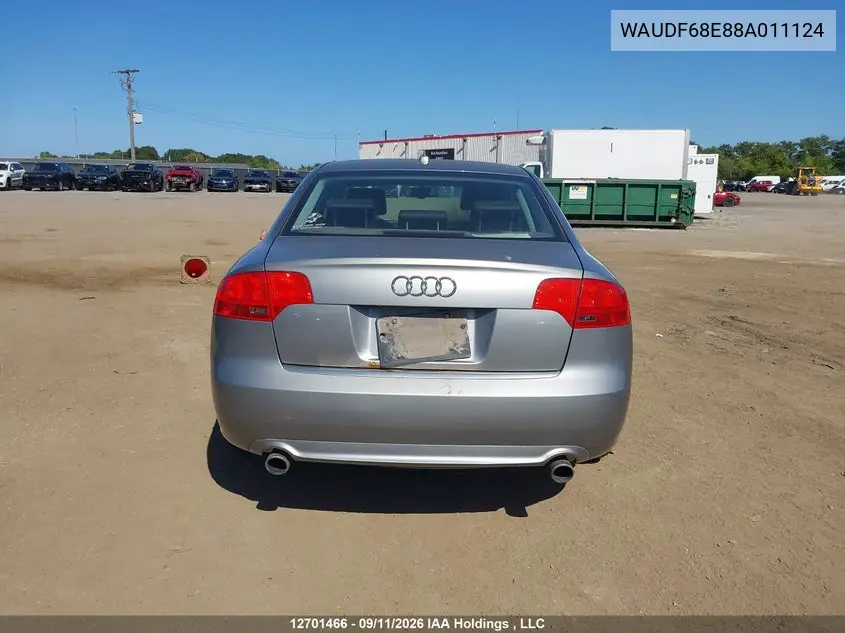 2008 AUDI A4 VIN WAUDF68E88A011124 — фото 17