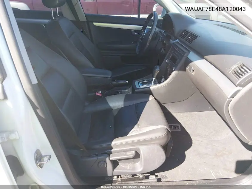 2008 AUDI A4 VIN WAUAF78E48A120043 — фото 5