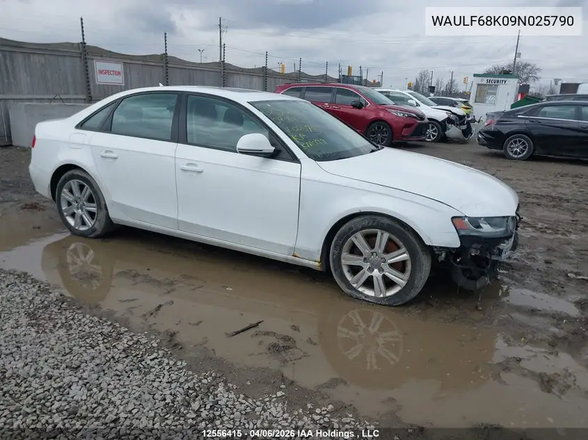 AUDI A4 2009, VIN WAULF68K09N025790
