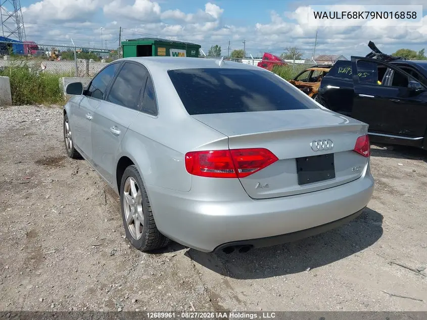 2009 AUDI A4 VIN WAULF68K79N016858 — фото 3
