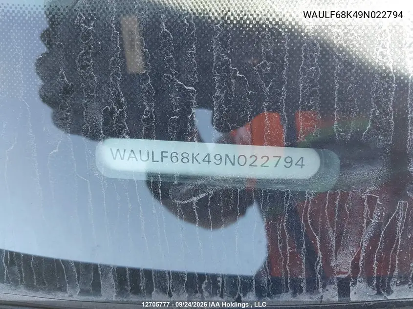 2009 AUDI A4 VIN WAULF68K49N022794 — фото 19