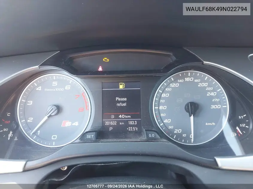 2009 AUDI A4 VIN WAULF68K49N022794 — фото 7