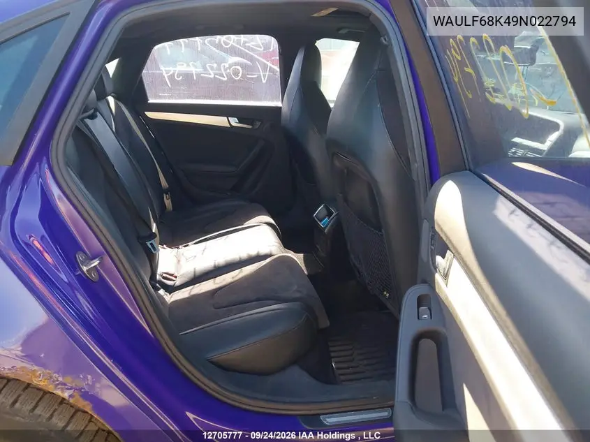 2009 AUDI A4 VIN WAULF68K49N022794 — фото 8