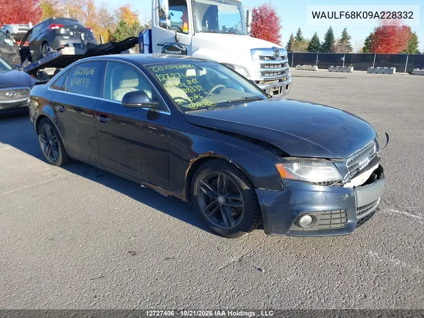 AUDI A4 2009, VIN WAULF68K09A228332