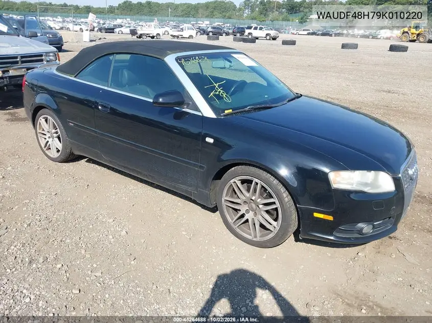 AUDI A4 2009, VIN WAUDF48H79K010220