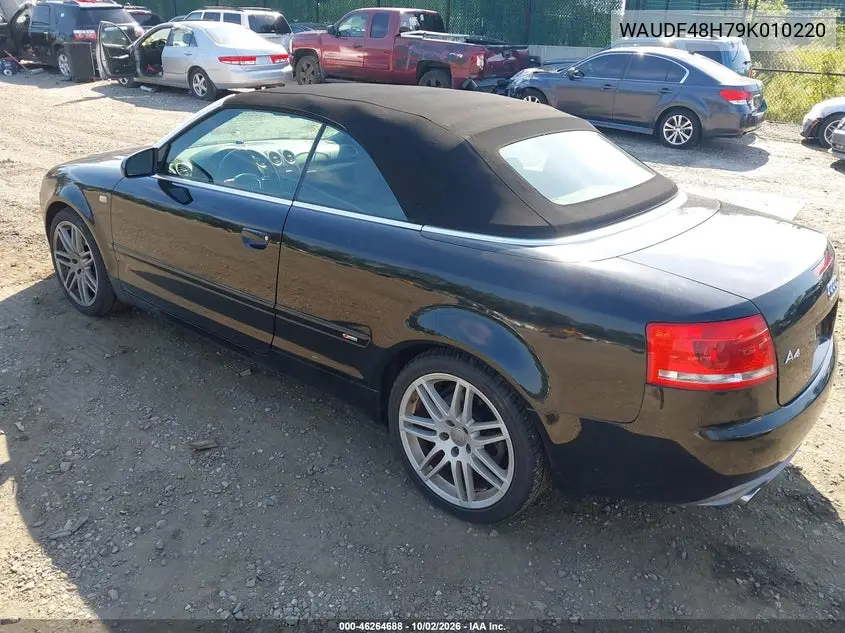 2009 AUDI A4 VIN WAUDF48H79K010220 — фото 3