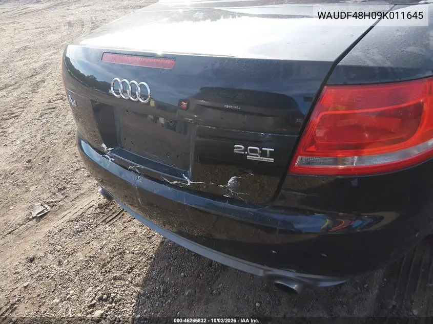 2009 AUDI A4 VIN WAUDF48H09K011645 — фото 6