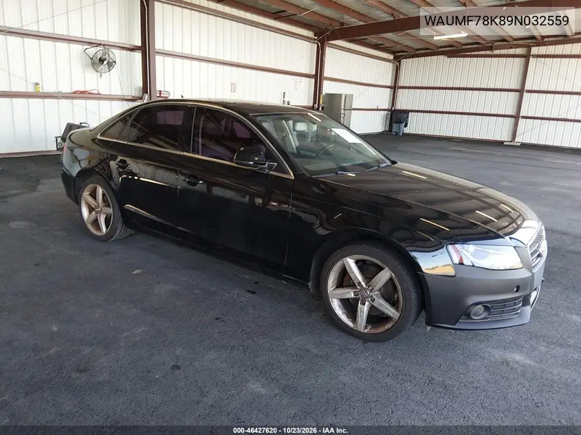AUDI A4 2009, VIN WAUMF78K89N032559