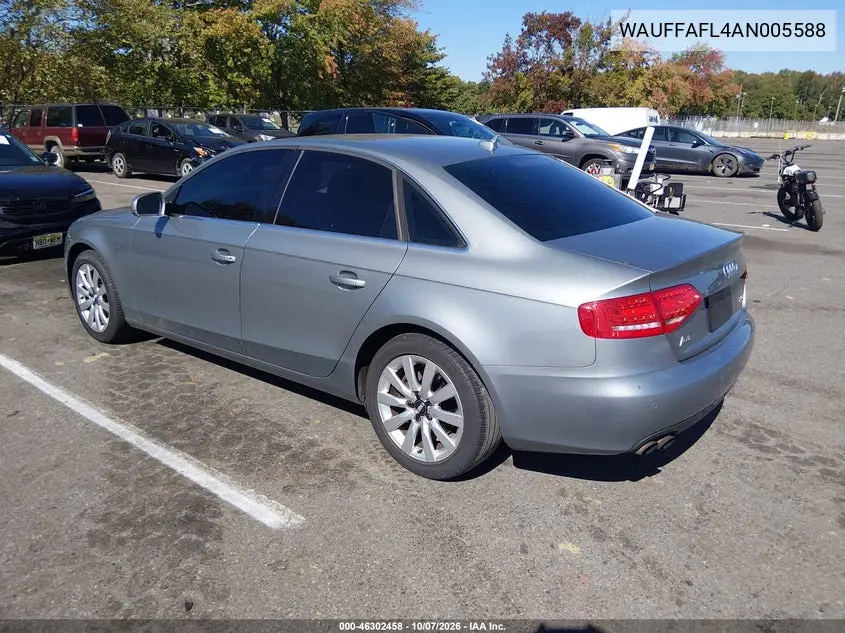 2010 AUDI A4 VIN WAUFFAFL4AN005588 — фото 3