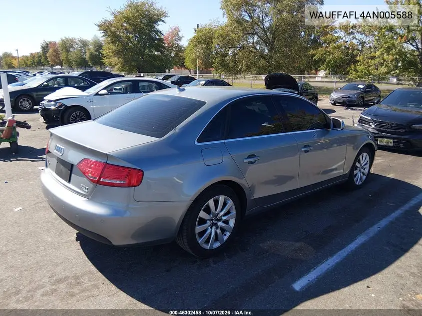 2010 AUDI A4 VIN WAUFFAFL4AN005588 — фото 4