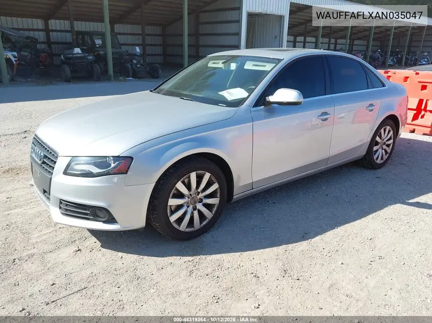 2010 AUDI A4 VIN WAUFFAFLXAN035047 — фото 2