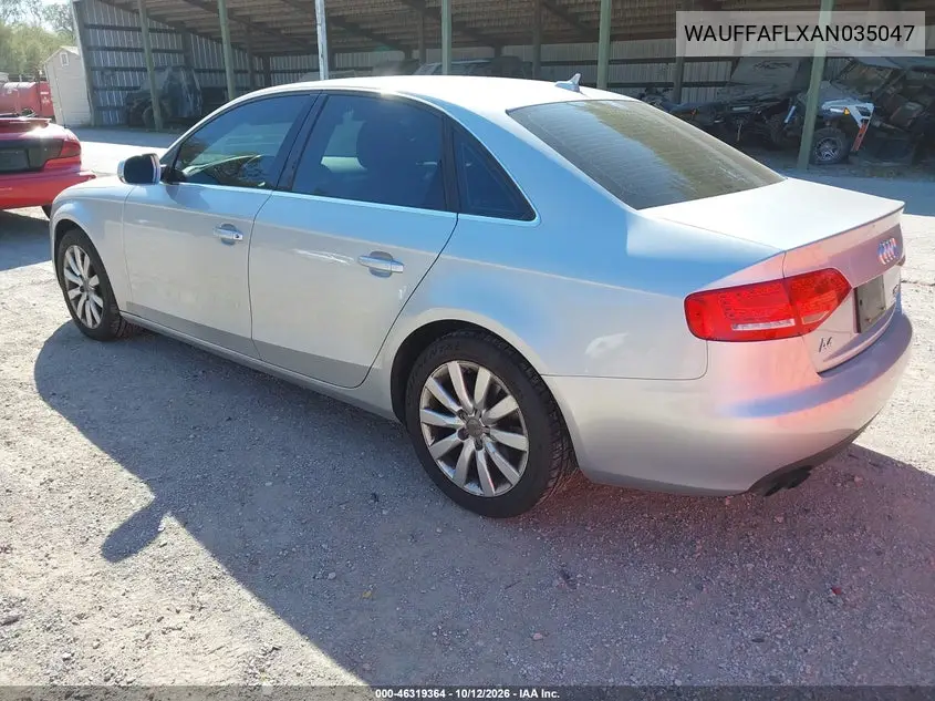 2010 AUDI A4 VIN WAUFFAFLXAN035047 — фото 3