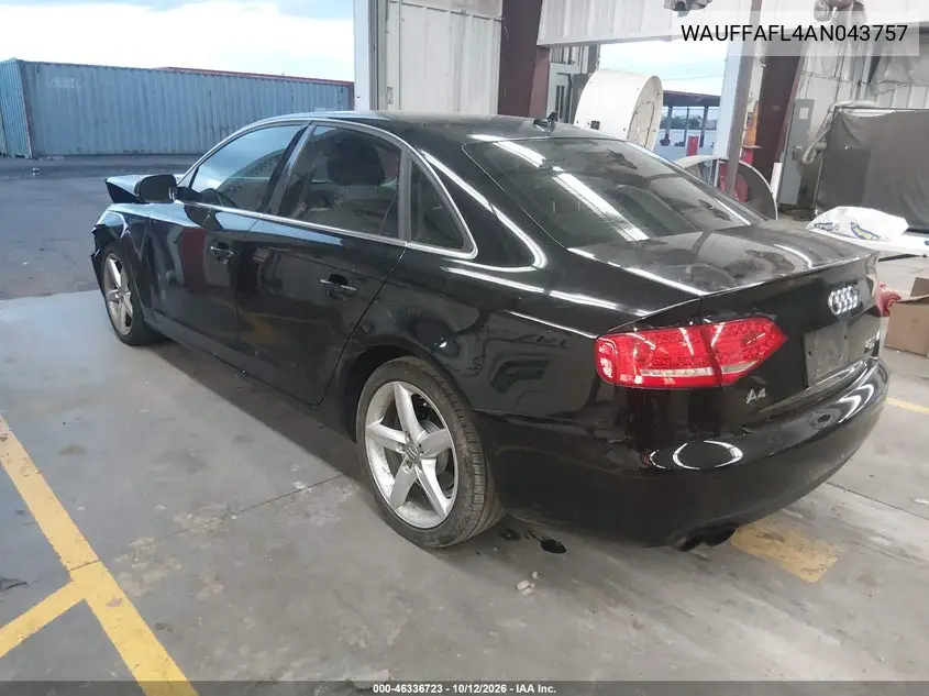 2010 AUDI A4 VIN WAUFFAFL4AN043757 — фото 3