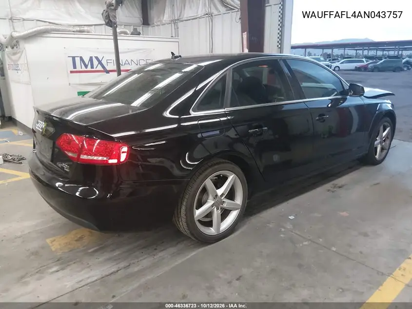 2010 AUDI A4 VIN WAUFFAFL4AN043757 — фото 4