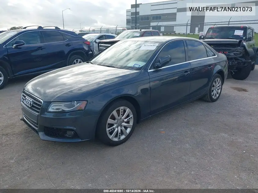 2010 AUDI A4 VIN WAUFFAFL7AN021073 — фото 2