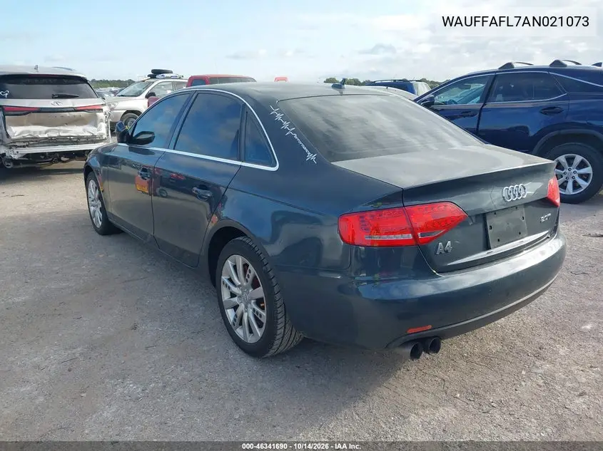 2010 AUDI A4 VIN WAUFFAFL7AN021073 — фото 3
