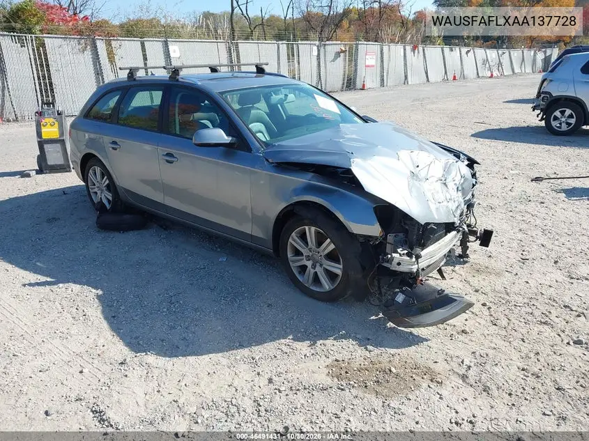 AUDI A4 2010, VIN WAUSFAFLXAA137728
