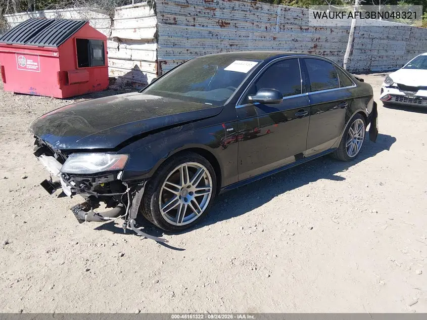 2011 AUDI A4 VIN WAUKFAFL3BN048321 — фото 2