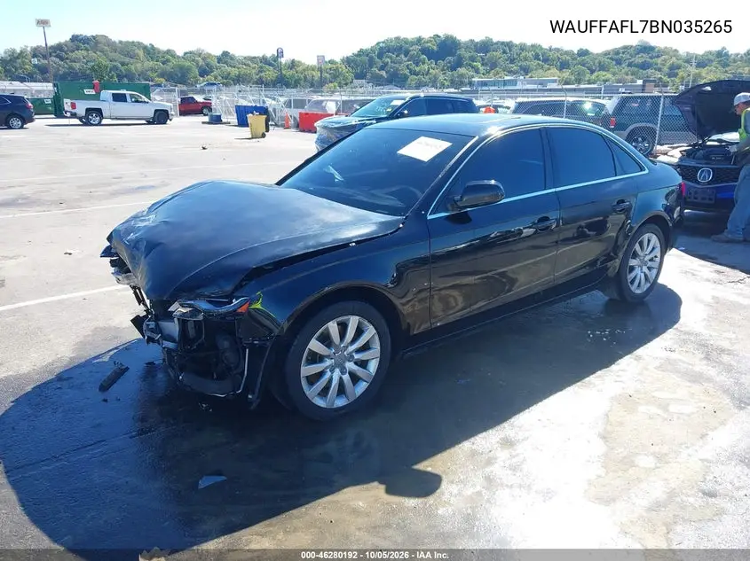 2011 AUDI A4 VIN WAUFFAFL7BN035265 — фото 2