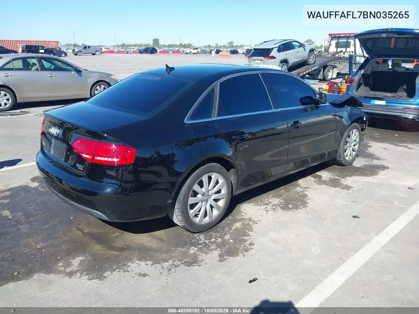 2011 AUDI A4 VIN WAUFFAFL7BN035265 — фото 4