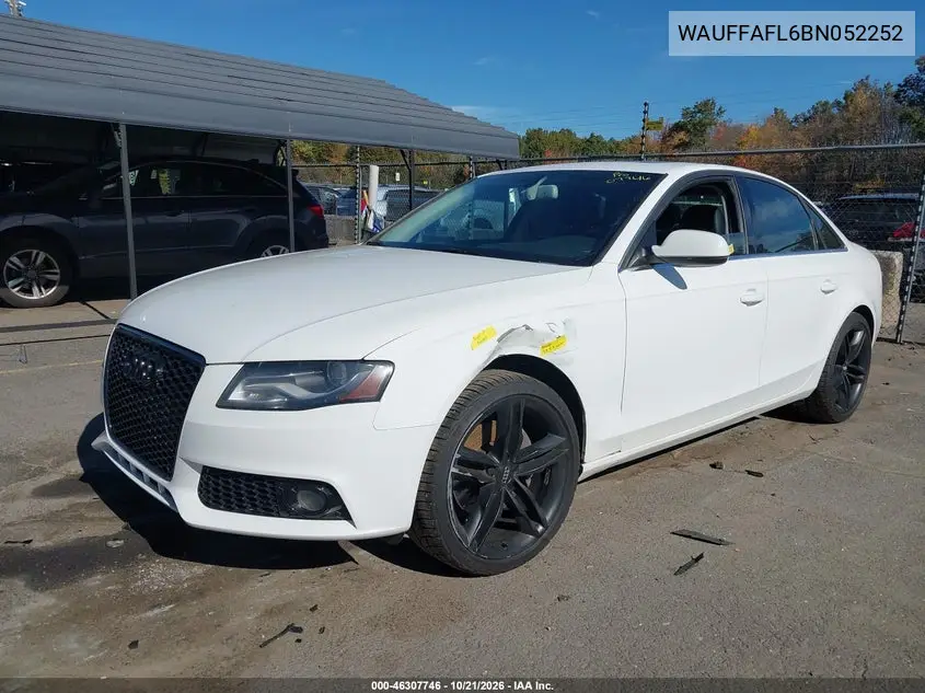 2011 AUDI A4 VIN WAUFFAFL6BN052252 — фото 2