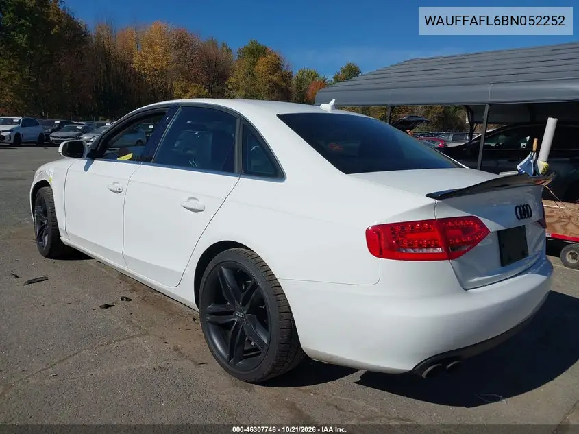 2011 AUDI A4 VIN WAUFFAFL6BN052252 — фото 3