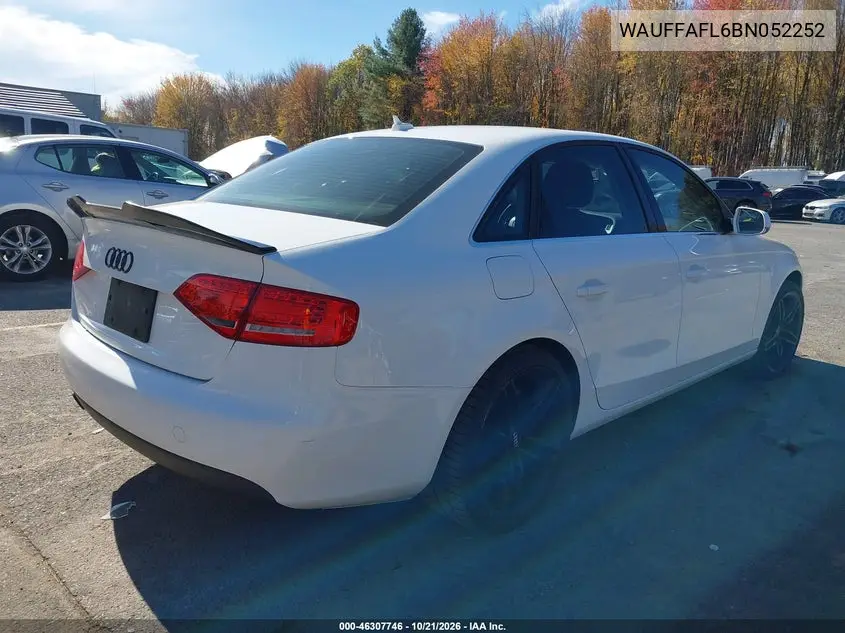 2011 AUDI A4 VIN WAUFFAFL6BN052252 — фото 4
