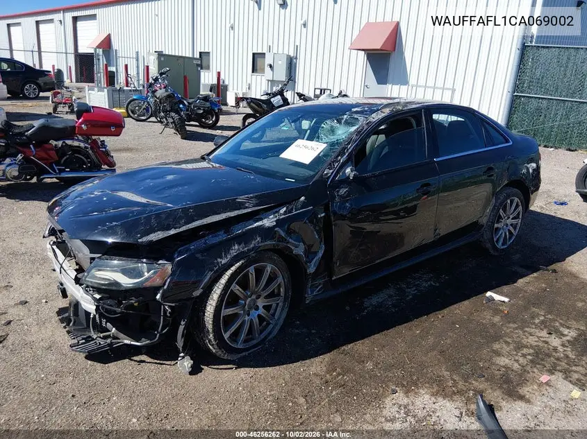 2012 AUDI A4 VIN WAUFFAFL1CA069002 — фото 2