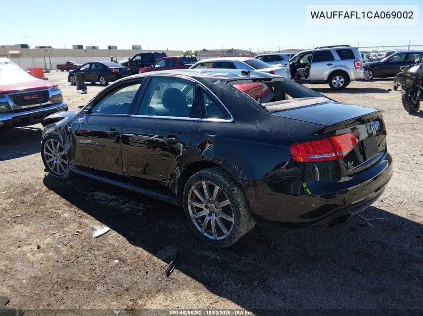 2012 AUDI A4 VIN WAUFFAFL1CA069002 — фото 3