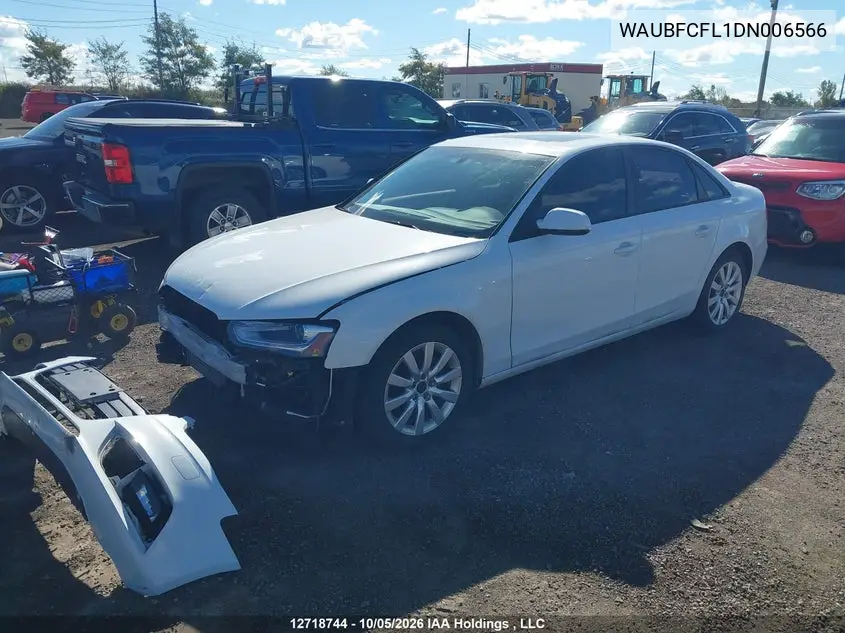 2013 AUDI A4 VIN WAUBFCFL1DN006566 — фото 2